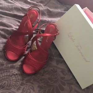 Red Strappy Heels